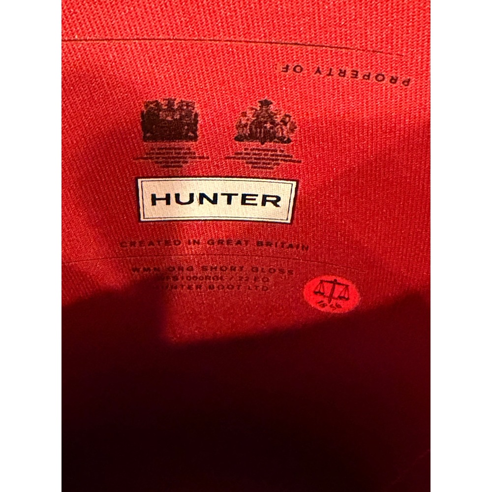 Hunter Original Short Gloss Rain Boots Red Women's US 7 EU 38 - Picture 6 of 11